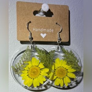 Handmade Floral Resin Earrings